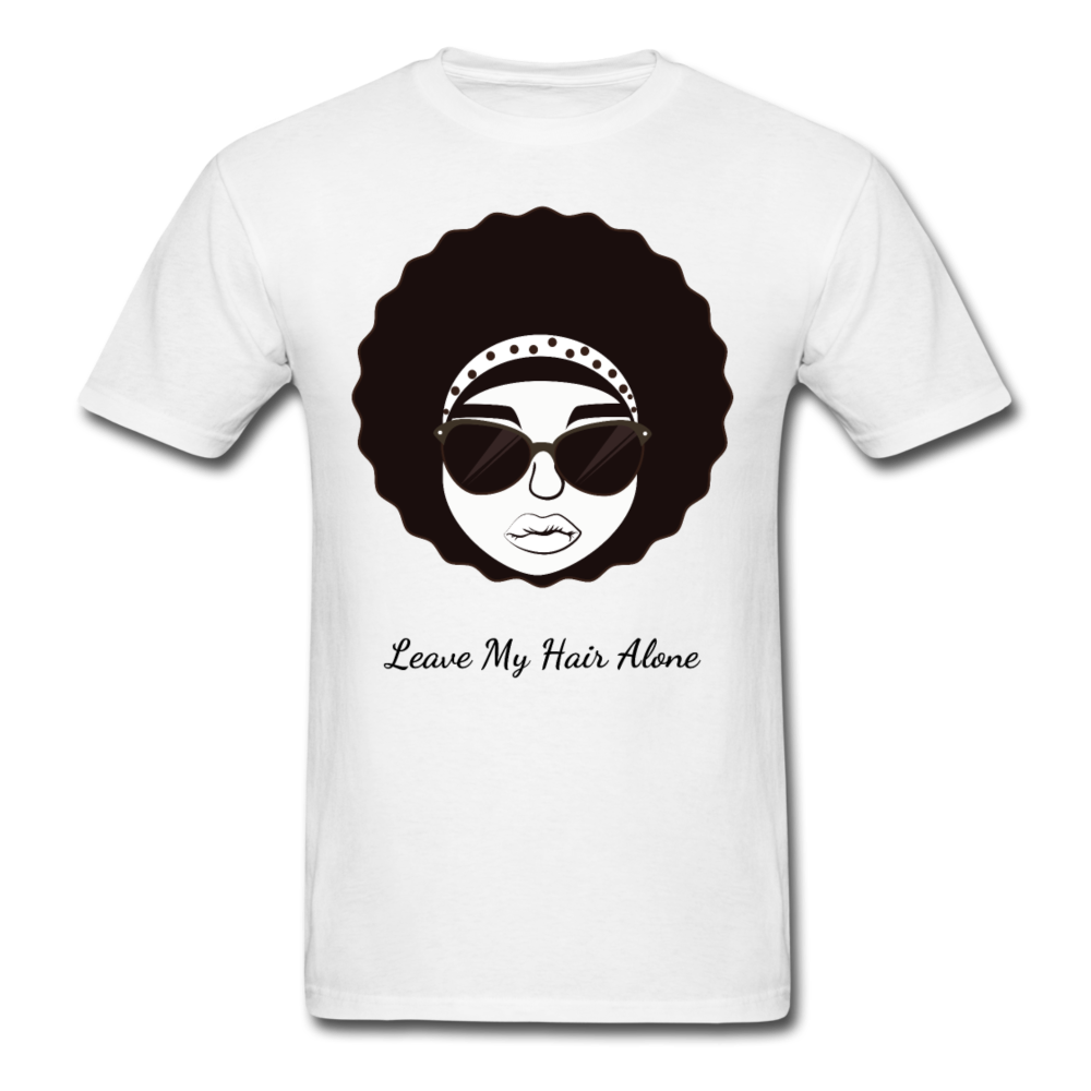 Leave My Hair Alone T-Shirt - white