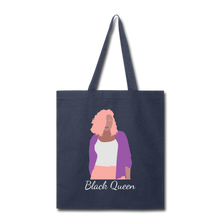 Load image into Gallery viewer, Black Queen Tote Bag - navy

