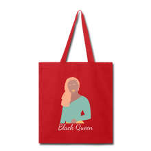 Load image into Gallery viewer, Black Queen Tote Bag - red
