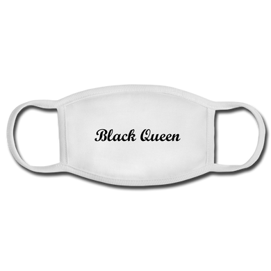 Black Queen Face Mask - white/white