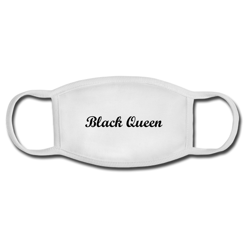 Black Queen Face Mask - white/white