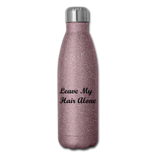 Load image into Gallery viewer, Leave My Hair Alone Insulated Stainless Steel Water Bottle - pink glitter
