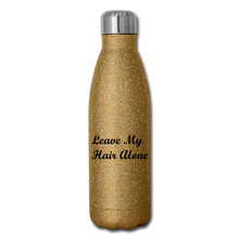 Load image into Gallery viewer, Leave My Hair Alone Insulated Stainless Steel Water Bottle - gold glitter
