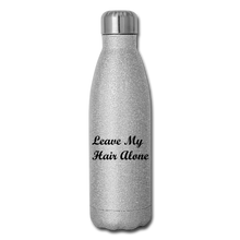 Load image into Gallery viewer, Leave My Hair Alone Insulated Stainless Steel Water Bottle - silver glitter

