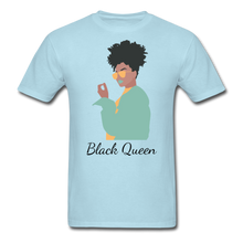 Load image into Gallery viewer, Black Queen T-Shirt (Series) - powder blue
