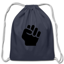 Load image into Gallery viewer, Black Power Collection Cotton Draw String Bag - navy
