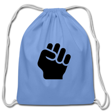 Load image into Gallery viewer, Black Power Collection Cotton Draw String Bag - carolina blue
