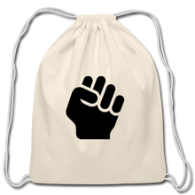 Load image into Gallery viewer, Black Power Collection Cotton Draw String Bag - natural
